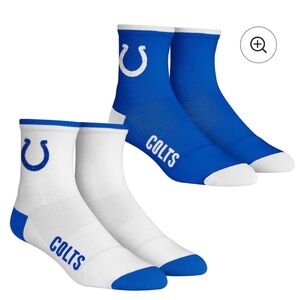 Indianapolis Colts NFL super fan 2-PACK quarter Socks NWT L/XL